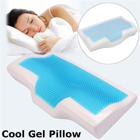 Memory Foam Cool Gel Pillow Summer Ice-cool Anti-snore Neck Orthopedic Sleep Pillow - Shopsteria