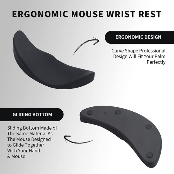 Ergonomic Mouse Wrist Rest Mouse Pads Silicon Gel Non-Slip Streamline Wrist Rest Support Mat Computer Mouse Pad For Office Gaming PC Accessories - Shopsteria