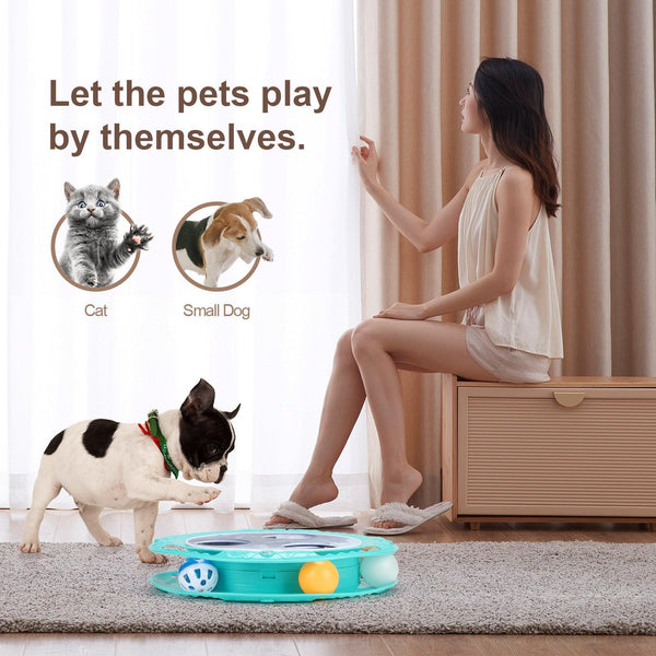 2 in 1 Cat & Small Dog Interactive Ball Electric Toy Play & Eat - Shopsteria