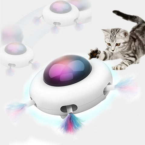 Automatic Feather Teaser Cat Toys Random Interactive Electric Crazy Toys - Shopsteria