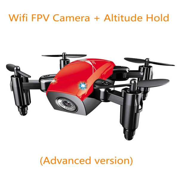Mini Drone With Options of Camera or No Camera Foldable RC Quadcopter Altitude Hold Helicopter WiFi FPV Micro Pocket Drone - Shopsteria