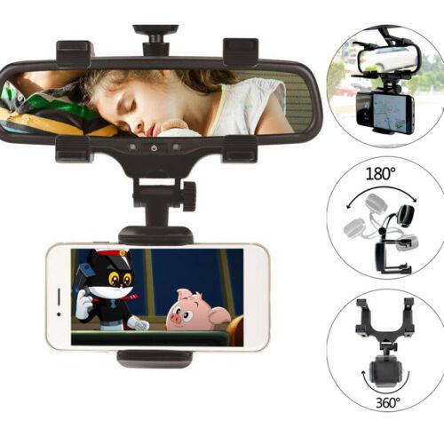 360° Car Rearview Mirror Mount Stand Holder Cradle For Cell Phone GPS Car Rear View Mirror Holder - Shopsteria