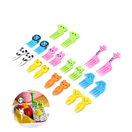 Animal Farm Fruit Fork Mini Cartoon Children Snack Cake Dessert Food - Shopsteria