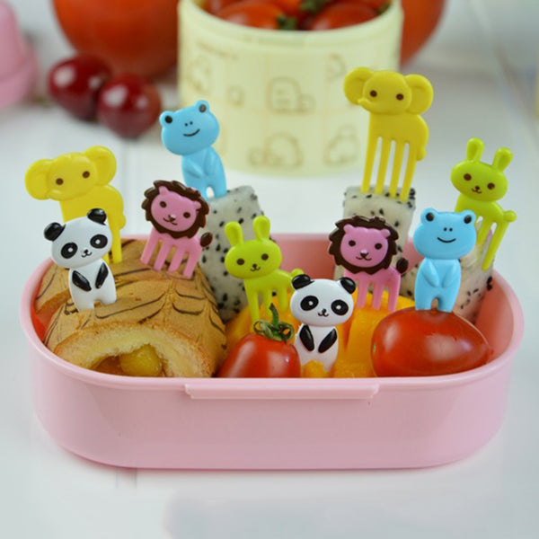 Animal Farm Fruit Fork Mini Cartoon Children Snack Cake Dessert Food - Shopsteria