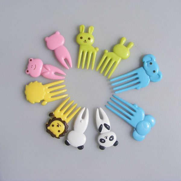 Animal Farm Fruit Fork Mini Cartoon Children Snack Cake Dessert Food - Shopsteria