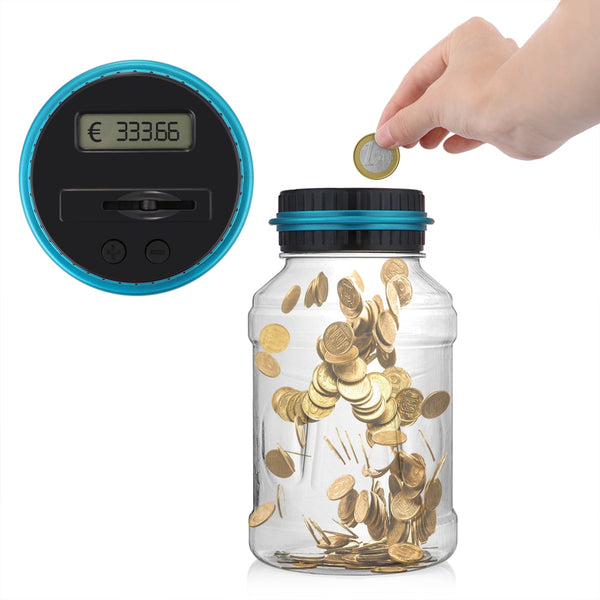 Piggy Bank Counter Coin Electronic Digital LCD Counting Coin Money Saving Box Coins Storage Box For USD/EURO/GBP - Shopsteria