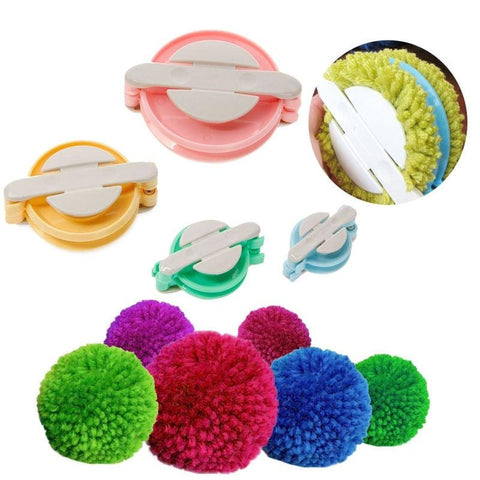 4 Sizes Wool ball Maker Knitted Tools Yarn Pompoms - Shopsteria
