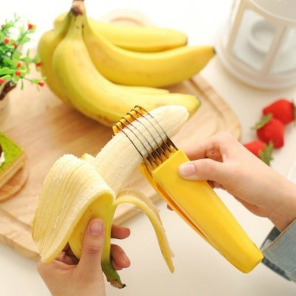 Stainless Steel Banana Sausage Cutter Fruit Vegetable Slicer - Shopsteria