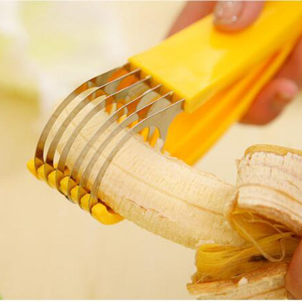 Stainless Steel Banana Sausage Cutter Fruit Vegetable Slicer - Shopsteria