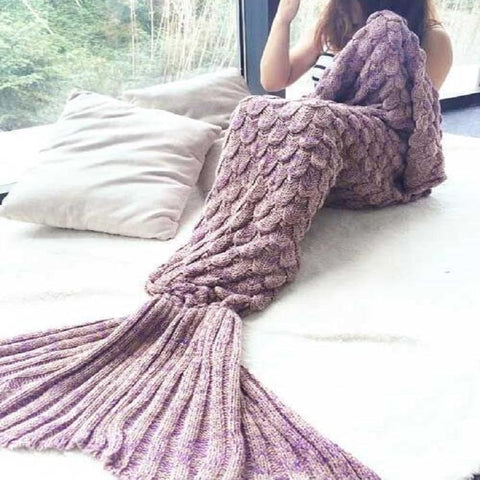 Knitted Mermaid Blanket