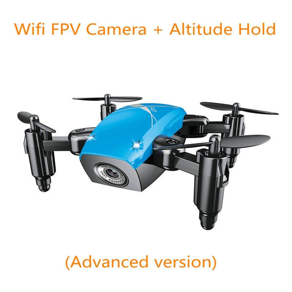 Mini Drone With Options of Camera or No Camera Foldable RC Quadcopter Altitude Hold Helicopter WiFi FPV Micro Pocket Drone - Shopsteria