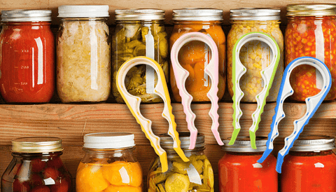 Jar Opener, Easy Grip Bottle Opener Twist Off Lid Quick Opening Cooking Everyday Use for Weak Hands and Arthritis - Shopsteria007