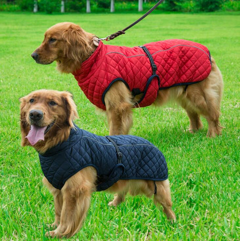 Dog Clothes Winter Thickening Warm Pet Reflective Outdoor Jacket Coat - Shopsteria