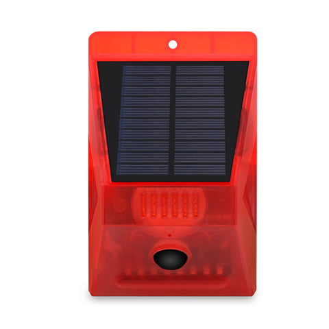 Solar Alarm Light Remote Control Alarm Infrared Both Sound And Light Burglar Alarm - Shopsteria
