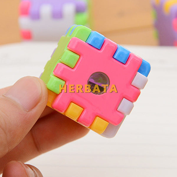 Rubik's Cube Single Hole Pencil Sharpener Set - Shopsteria