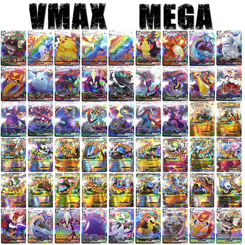 Pokemon Cards Anime Shining English Pokemon Cards TCG Game V VMAX EX MEGA Pikachu Charizard Battle Carte Trading Kids Toys