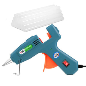 Hot Glue Gun, Heated Up Fast 20W Mini Heating Hot Melt Glue Gun Kit with 10 Pcs Glue Sticks - Shopsteria