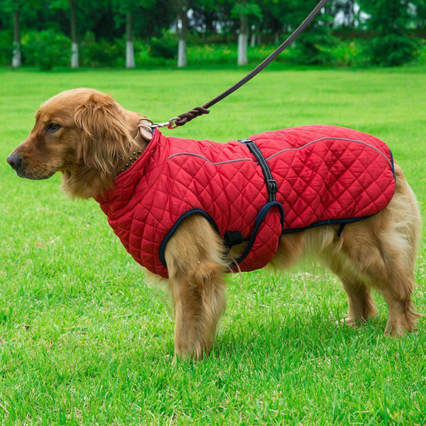 Dog Clothes Winter Thickening Warm Pet Reflective Outdoor Jacket Coat - Shopsteria