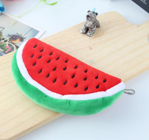 Creative watermelon plush Pencil Case School Pen Case Bag Supplies School Box Pencils Pouch Stationery - Shopsteria