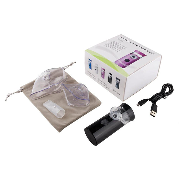 Steaming Tool Handheld Ultrasonic Nebulizer Portable Mute Asthma Inhaler Atomizer USB Rechargeable Mini Mist - Shopsteria