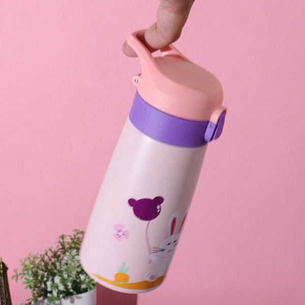 350ml/500ml Kids Thermos Double Stainless Steel Cute Cartoon Vacuum Flask Mug Thermal Water Bottle for Children Tumbler Cup - Shopsteria