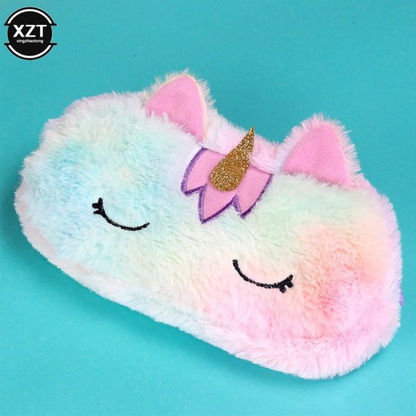 Cute Cartoon Pencil Case Plush Unicorn Stationery Bag Creative Learning Stationery Pencil Case Storage Bag - Shopsteria