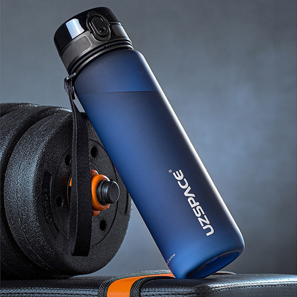 Sports Water Bottle 500/1000ML Protein Shaker Outdoor Travel Portable Leakproof Drinkware Plastic Drink Bottle BPA Free - Shopsteria