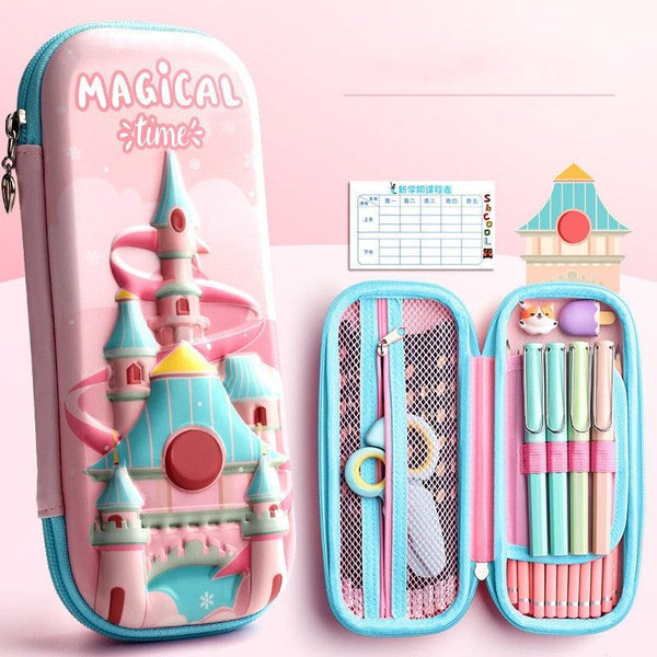 3D unicorn cute pencil case cartoon stationery box girls Color pencil box student pen case school supplies gifts ipad case - Shopsteria