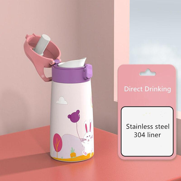 350ml/500ml Kids Thermos Double Stainless Steel Cute Cartoon Vacuum Flask Mug Thermal Water Bottle for Children Tumbler Cup - Shopsteria