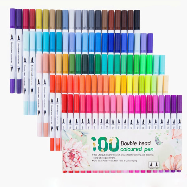 Manga Art Markers Pen Brush Watercolor Dual Tip - Shopsteria