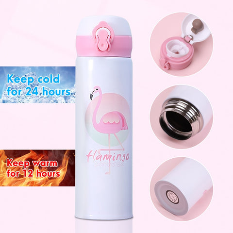 500/350ML Children's Thermos Bottle Unicorn Water Bottle For Children Stainless Steel Drinkware School Water Bottle For Girls - Shopsteria