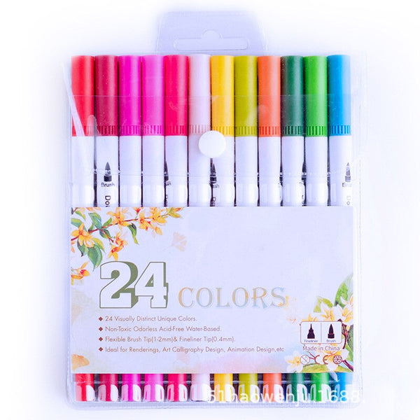 Manga Art Markers Pen Brush Watercolor Dual Tip - Shopsteria