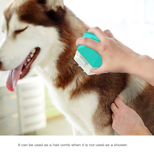 Pet Shower Handheld Dog Grooming Comb Sprayer Brush Hose Dog Bathing Tool - Shopsteria