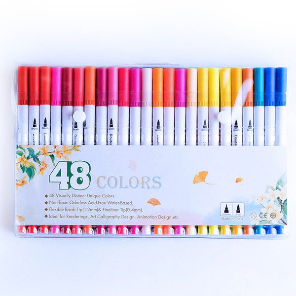 Manga Art Markers Pen Brush Watercolor Dual Tip - Shopsteria