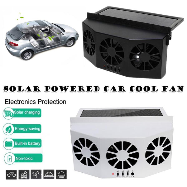 Car Fan Solar Window Sun Powered Car Auto Air Vent Cool Cooling System Radiator Fan Cooling Fan Energy Saving Car-styling Cooler - Shopsteria