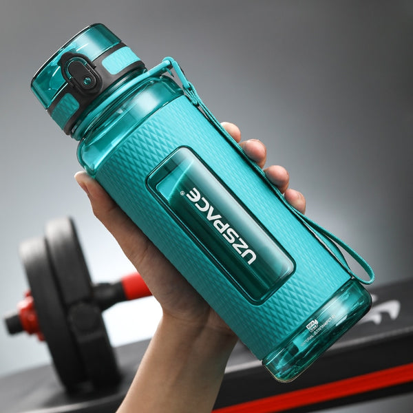 UZSPACE Sports Water Bottles Gym Leak-proof Drop-proof Portable Shaker Outdoor Travel Kettle Plastic Drink Water Bottle BPA Free - Shopsteria