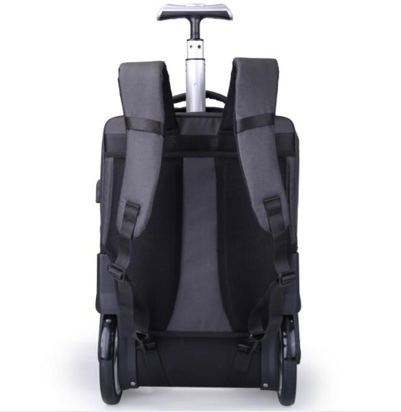 Men Travel trolley bag Rolling Luggage backpack bags on wheels wheeled backpack for Business Cabin carry on luggage bag wheels - Shopsteria