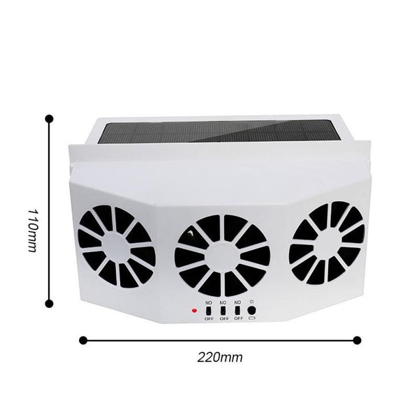 Car Fan Solar Window Sun Powered Car Auto Air Vent Cool Cooling System Radiator Fan Cooling Fan Energy Saving Car-styling Cooler - Shopsteria