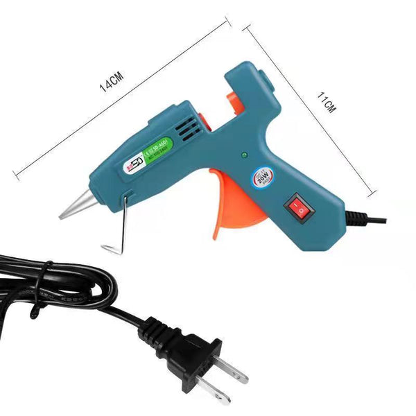 Hot Glue Gun, Heated Up Fast 20W Mini Heating Hot Melt Glue Gun Kit with 10 Pcs Glue Sticks - Shopsteria