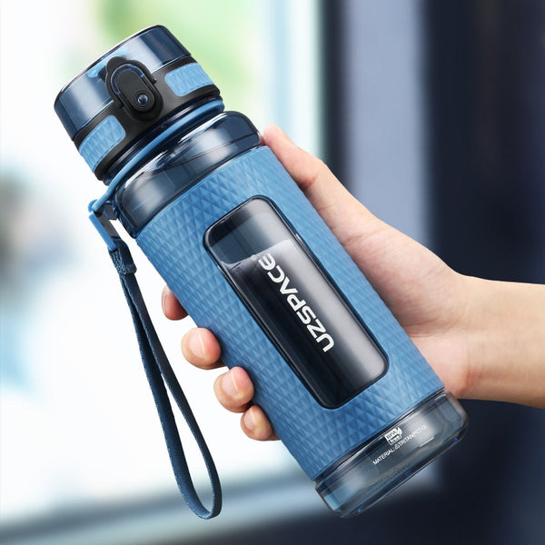 UZSPACE Sports Water Bottles Gym Leak-proof Drop-proof Portable Shaker Outdoor Travel Kettle Plastic Drink Water Bottle BPA Free - Shopsteria