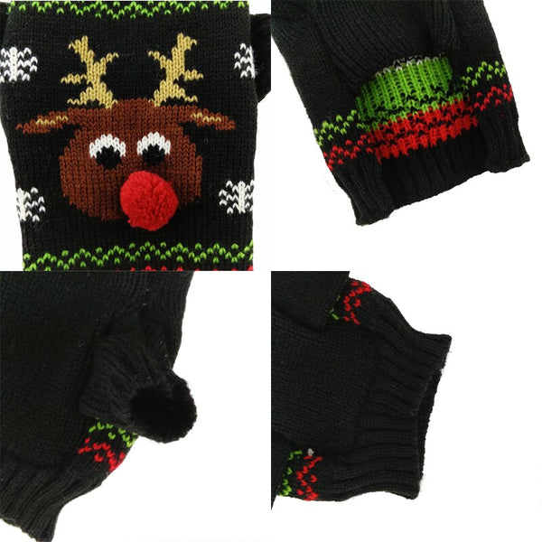 Xmas Pet Dog Clothes Reindeer Design Sweater For Small Dogs Christmas Warm Puppy Coat Chihuahua knitwear Pullover Elk Costumes - Shopsteria