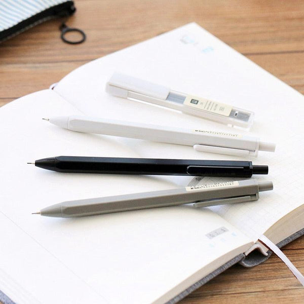 1pcs 0.5mm 0.7mm Simple STYLE Automatic Pencil Student Press Type Movable Mechanical Pencil School Supplies Stationery - Shopsteria