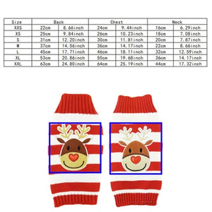 Xmas Pet Dog Clothes Reindeer Design Sweater For Small Dogs Christmas Warm Puppy Coat Chihuahua knitwear Pullover Elk Costumes - Shopsteria