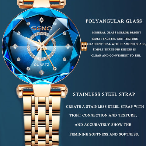 Luxury Women Stainless steel Watch - Shopsteria