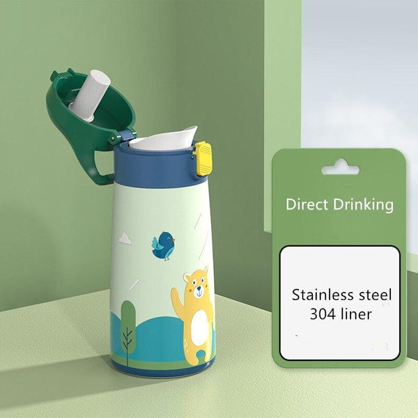 350ml/500ml Kids Thermos Double Stainless Steel Cute Cartoon Vacuum Flask Mug Thermal Water Bottle for Children Tumbler Cup - Shopsteria