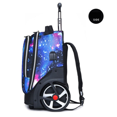Trolley backpacks bags for teenagers School Wheeled backpack USB Charging Port backpack On wheels luggage Rolling Bags - Shopsteria