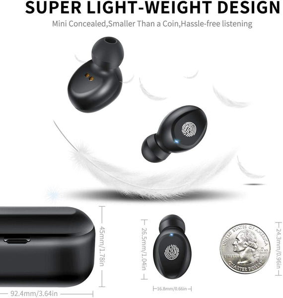 Bluetooth Wireless Earbuds with Mic Charging Case Waterproof TWS 9D Stereo Headphones in Ear Headset Sound Sport LED Display