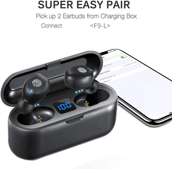 Bluetooth Wireless Earbuds with Mic Charging Case Waterproof TWS 9D Stereo Headphones in Ear Headset Sound Sport LED Display