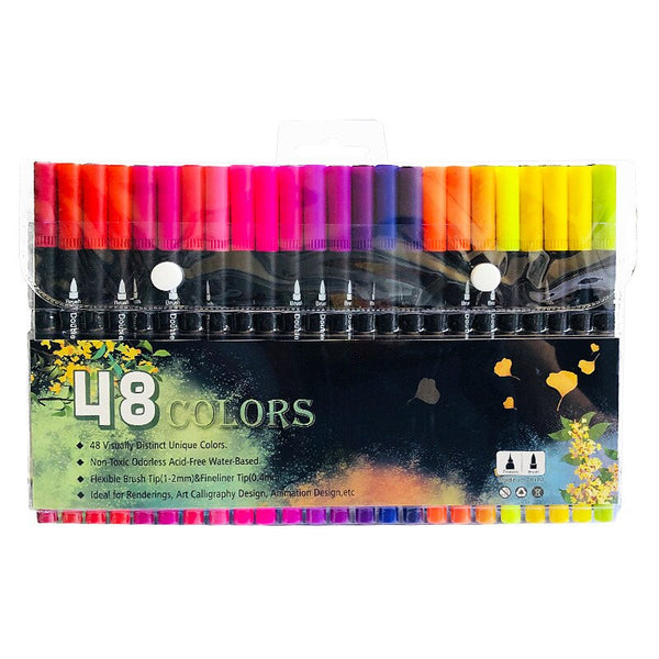 Manga Art Markers Pen Brush Watercolor Dual Tip - Shopsteria