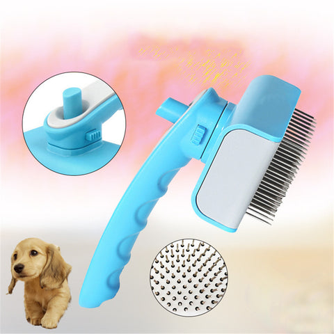 Dog Self Cleaning Needle Comb Professional Automatic Pet Grooming Brush Multi-purpose Puppy Cat Hair Removal Beauty Massage Tool - Shopsteria